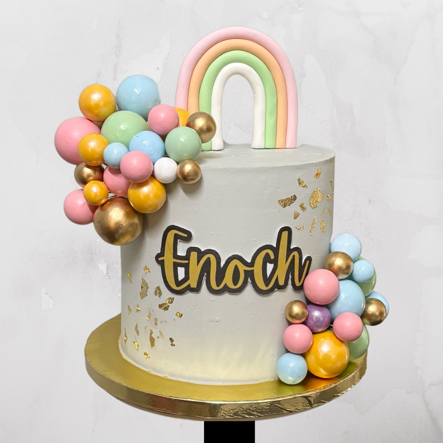 Pastel Rainbow Bubble Cake
